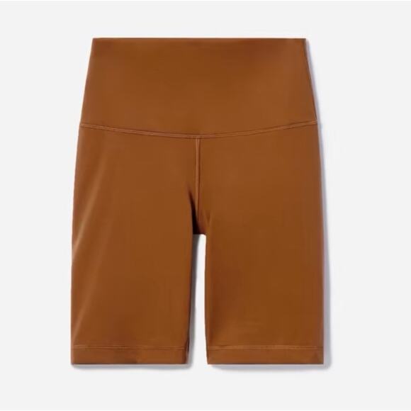 EVERLANE ReNew High Rise Bike Shorts Size Small Copper Athleisure Workout Lounge - Picture 4 of 9